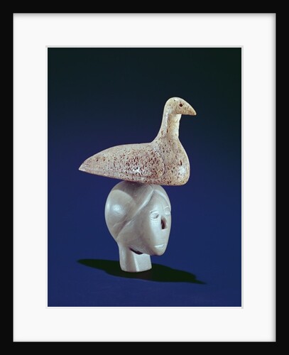 Woman thinking of a Loon bird, from Cape Dorset by School Inuit