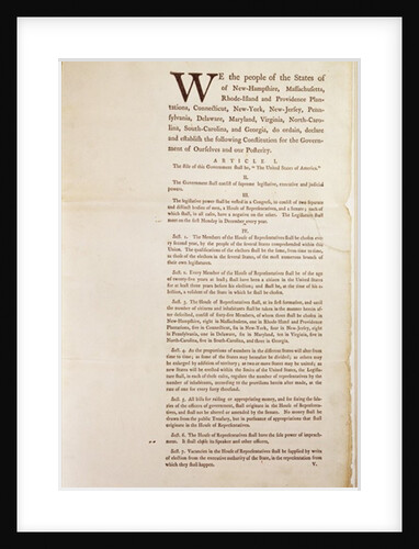 The United States Constitution, 1787 by American School