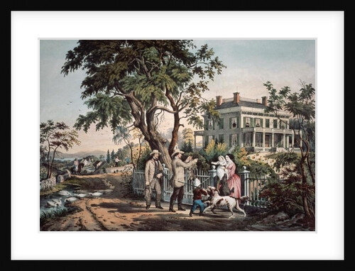 American Country Life - October Afternoon, 1855 by N. and Ives J.M. (1824-95) Currier