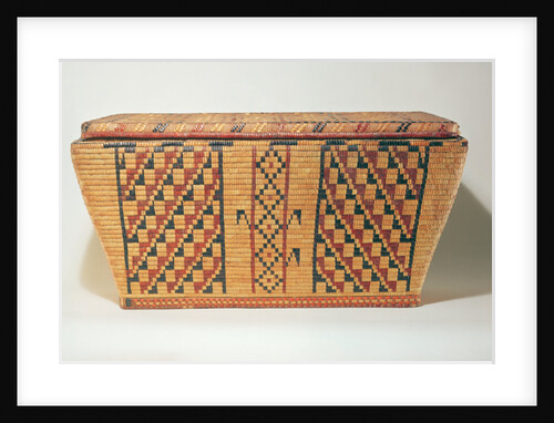 Eastern Woodlands geometric basket by American School
