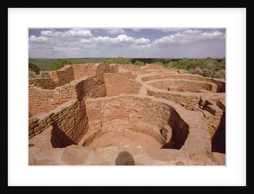 View of Pueblo Indian Kivas, built 11th-14th century by Anonymous
