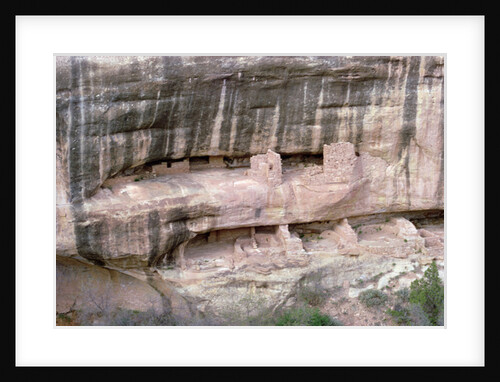 Remains of Pueblo Indian cliff dwellings, built 11th-14th century by Anonymous