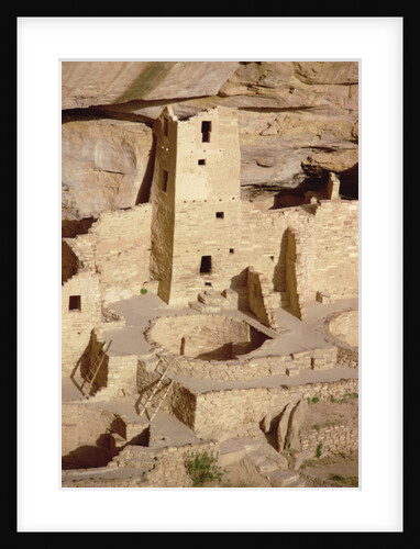 Remains of Pueblo Indian cliff dwellings, built 11th-14th centuries by Anonymous