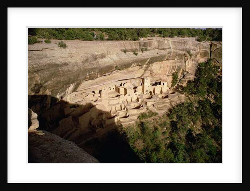 Remains of Pueblo Indian cliff dwellings, built 11th-14th century by Anonymous