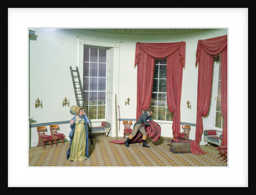 Dolley Madison removes paintings from the White house, 1814 by American School