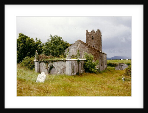 Medieval church and churchyard by Anonymous