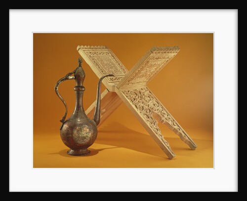 Copper Vessel and Koran Stand by Pakistani School