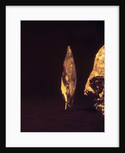 Knapped axe or spear head by Paleolithic Paleolithic