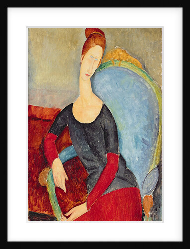 Mme Hebuterne in a Blue Chair, 1918 by Amedeo Modigliani