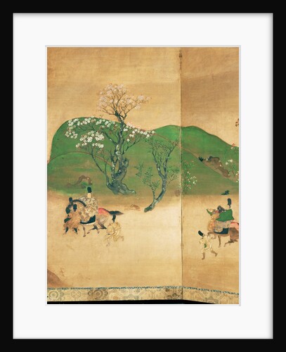 Shogun touring in spring, Edo Period by School Japanese