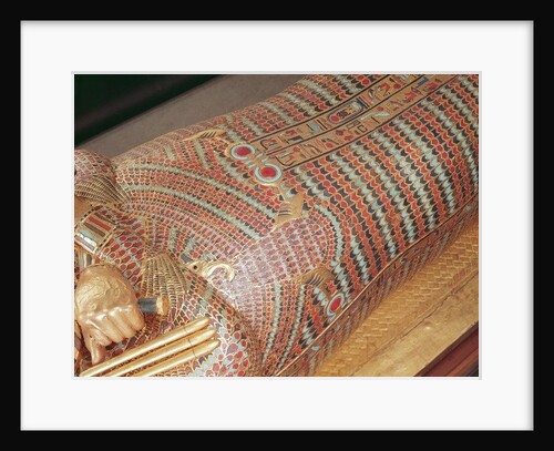 Detail of a canopic coffin from the Tomb of Tutankhamun New Kingdom by Egyptian 19th Dynasty