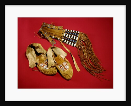 Moccasins and gaiters, Plains Indians, c.1820 by American American
