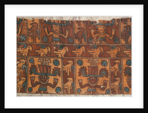 Cloth with gods and birds, Tiahuanaco Culture by School Peruvian