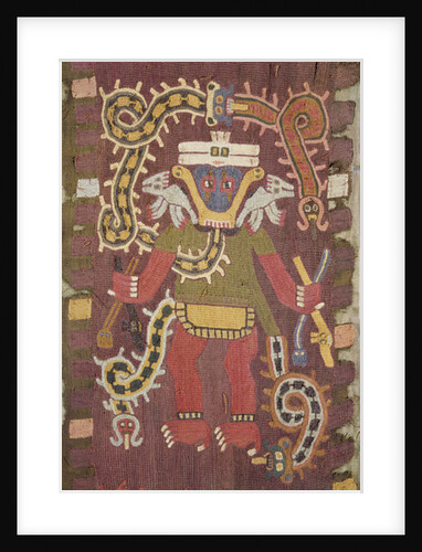Woollen Mythological figure, Paracas Tribe by School Peruvian