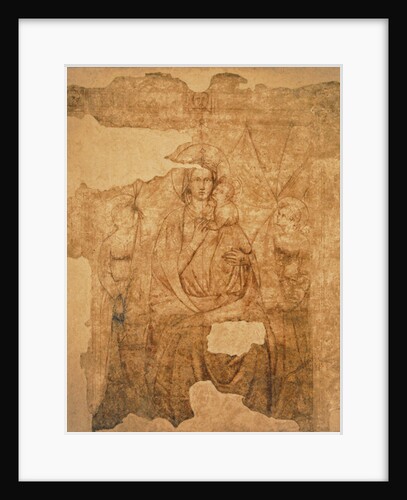 Madonna and Child Enthroned, drawing for a fresco by Paolo di Stefano Badaloni Schiavo