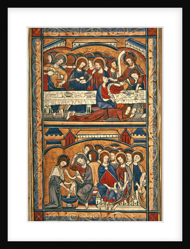The Last Supper and the Washing of the Feet, c.1260 by French School