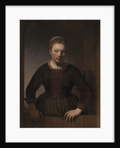 Young Woman at an Open Half-Door, 1645 by Rembrandt Harmensz. van Rijn