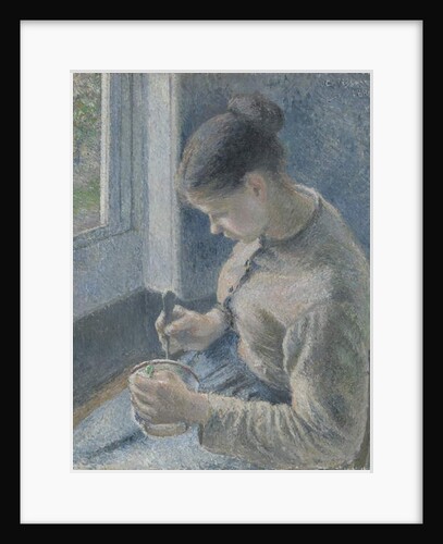 Young Peasant Having Her Coffee, 1881 by Camille Pissarro