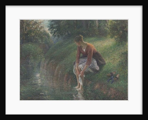 Woman Bathing Her Feet in a Brook, 1894-95 by Camille Pissarro