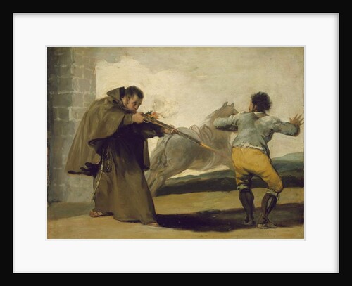 Friar Pedro Shoots El Maragato as His Horse Runs Off, c.1806 by Francisco Jose de Goya y Lucientes