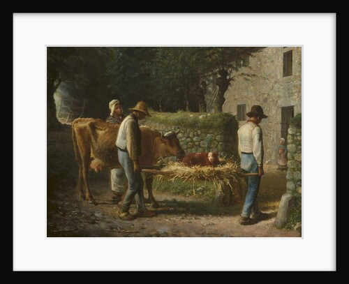 Peasants Bringing Home a Calf Born in the Fields, 1864 by Jean-Francois Millet