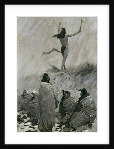 The Fire Eater Raised His Arms to the Thunder Bird, c.1900 by Frederic Remington