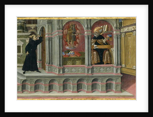 Saint Augustine's Vision of Saints Jerome and John the Baptist, 1476 by Matteo di Giovanni di Bartolo