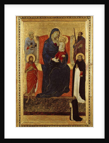 Virgin and Child enthroned with Saints Peter, Paul, John the Baptist, Dominic and a donor, 1325-35 by Ugolino di Nerio