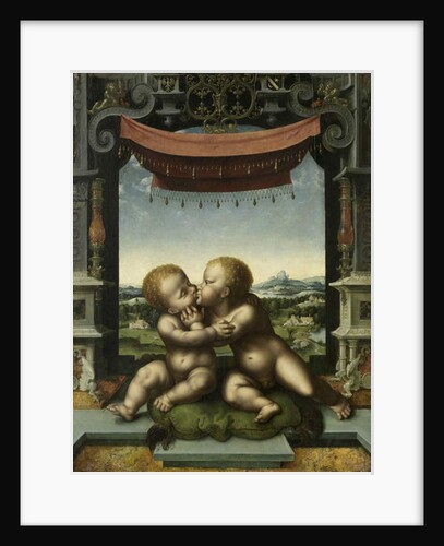 The Infants Christ and Saint John the Baptist Embracing, 1520-25 by Joos van Cleve