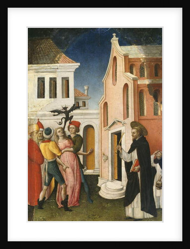 Saint Peter Martyr Exorcising a Woman Possessed by a Devil, 1440-50 by Antonio Vivarini