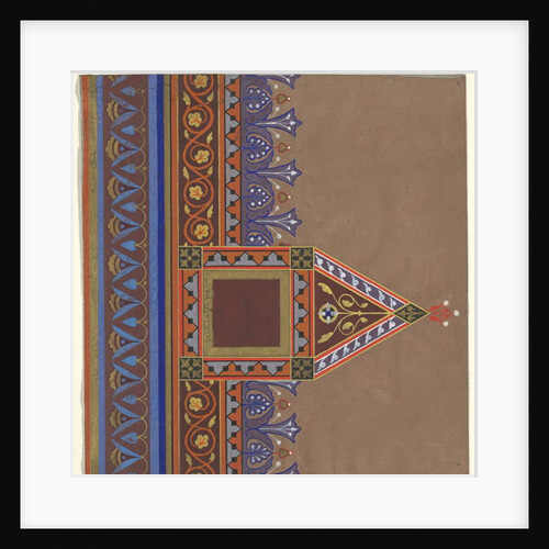 Decor design for Brooklyn Library, 1868-69 by Peter Bonnett Wight