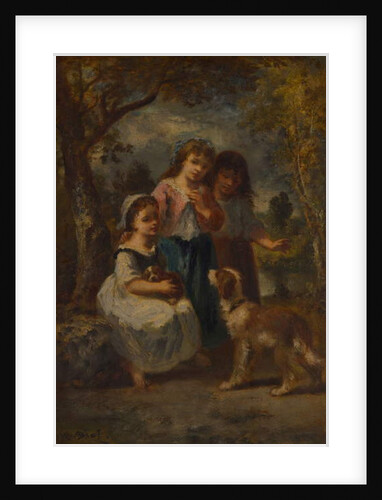 Three Little Girls, c.1870 by Narcisse Virgile Diaz de la Pena
