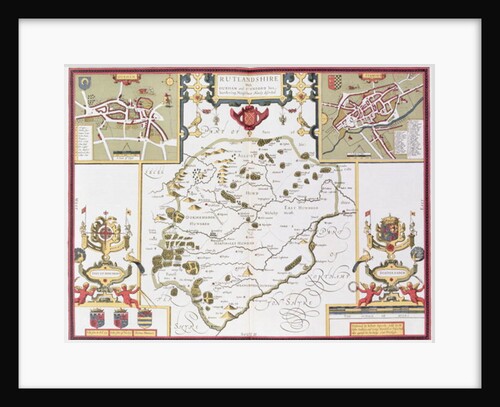 Rutlandshire with Oukham and Stanford by John Speed