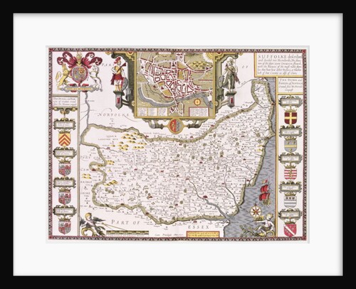 Suffolk and the situation of Ipswich by John Speed