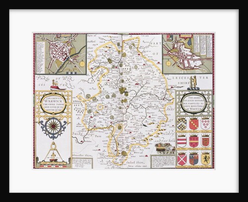 The County of Warwick, the Shire Town and the City of Coventry by John Speed