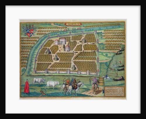 Map of Moscow by Joris Hoefnagel