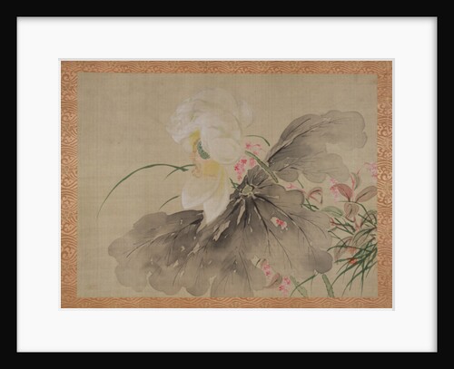 Peony Tree and Japanese Crab Apple Tree with blossom, 1851 by Tsubaki Chinzan