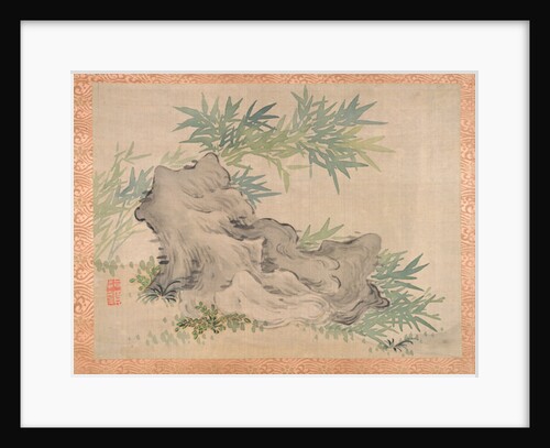 Bamboo and Rocks, 1851 by Tsubaki Chinzan