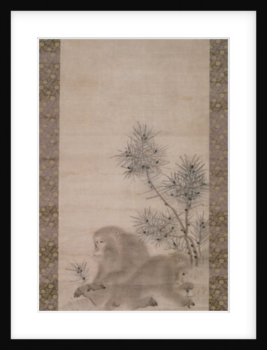 Monkeys with pine saplings and butterfly, c.1800 by Sosen Mori