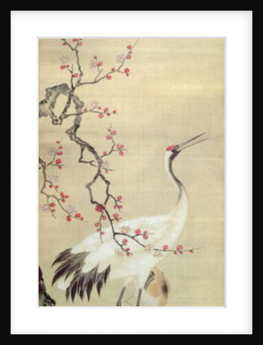 Crane and Blossom, c.1850-80 by Japanese School