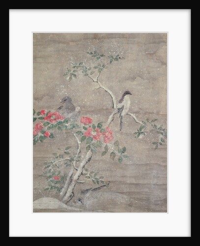 Birds and camelia in snow, c.1700 by Ogawa Haritsu