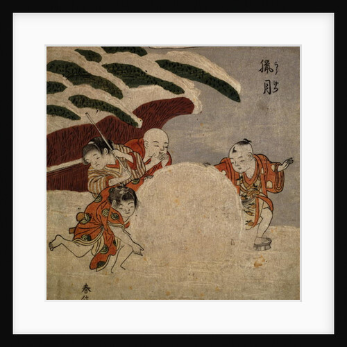 Four boys making a snowball, c.1768 by Suzuki Harunobu