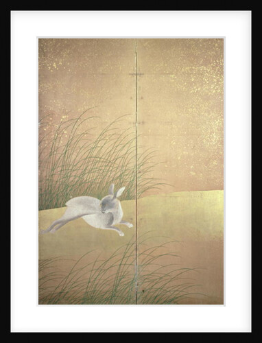 Hares and autumn grasses, c.1700 by Japanese School