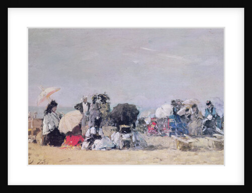 Beach Scene, Trouville, 1873 by Eugene Louis Boudin
