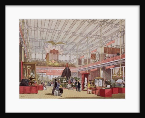 View of the United States section of the Great Exhibition of 1851 by English School