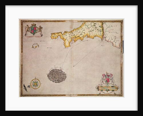Map No. 1 showing the route of the Armada fleet by Robert Adams