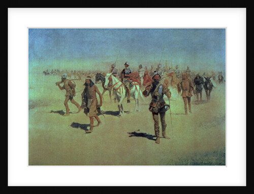 Francisco Vasquez de Coronado Making his Way Across New Mexico, 1905 by Frederic Remington