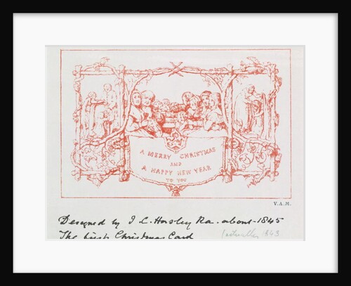 The first Christmas card, by J.C.Horsley, 1843 by John Callcott Horsley