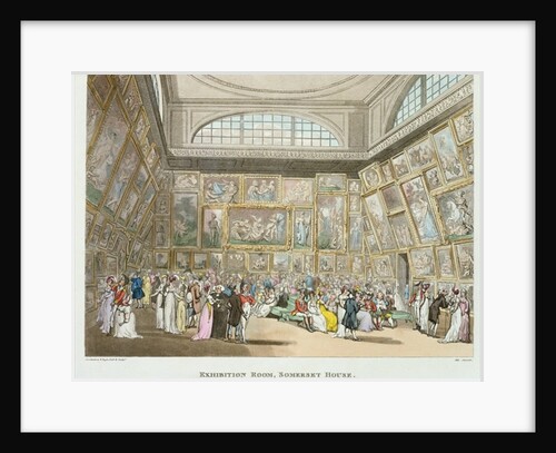 Exhibition Room, Somerset House by T. & Pugin A.C. Rowlandson