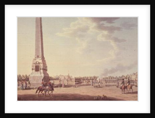 The Obelisque to the victories of Roumaintzof and the Statue of Souvrorofs at St.Petersburg by Benjamin Patersson